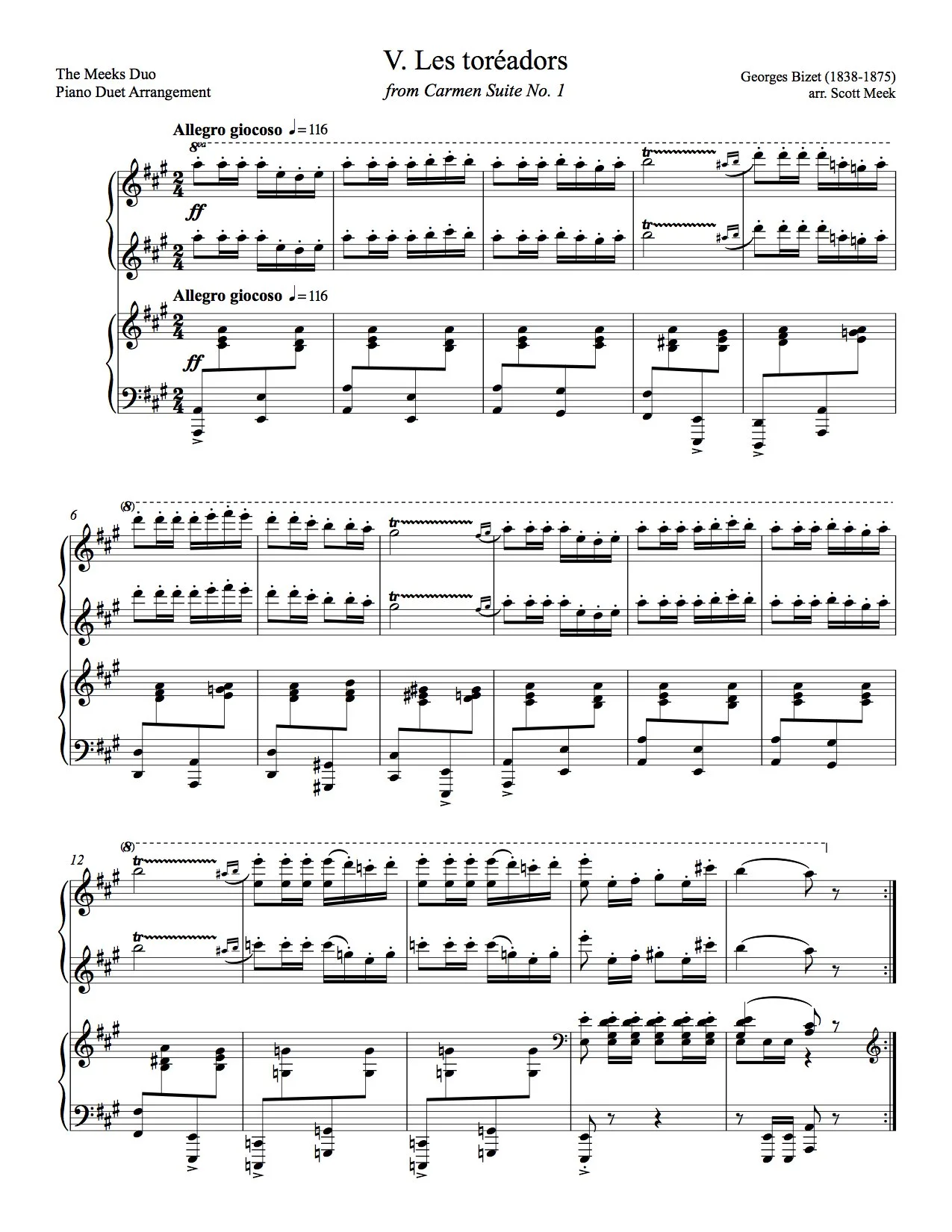 Carmen Suite pour quintette à vent Carmen Suite (score & parts) - WW5 - Trevco Music